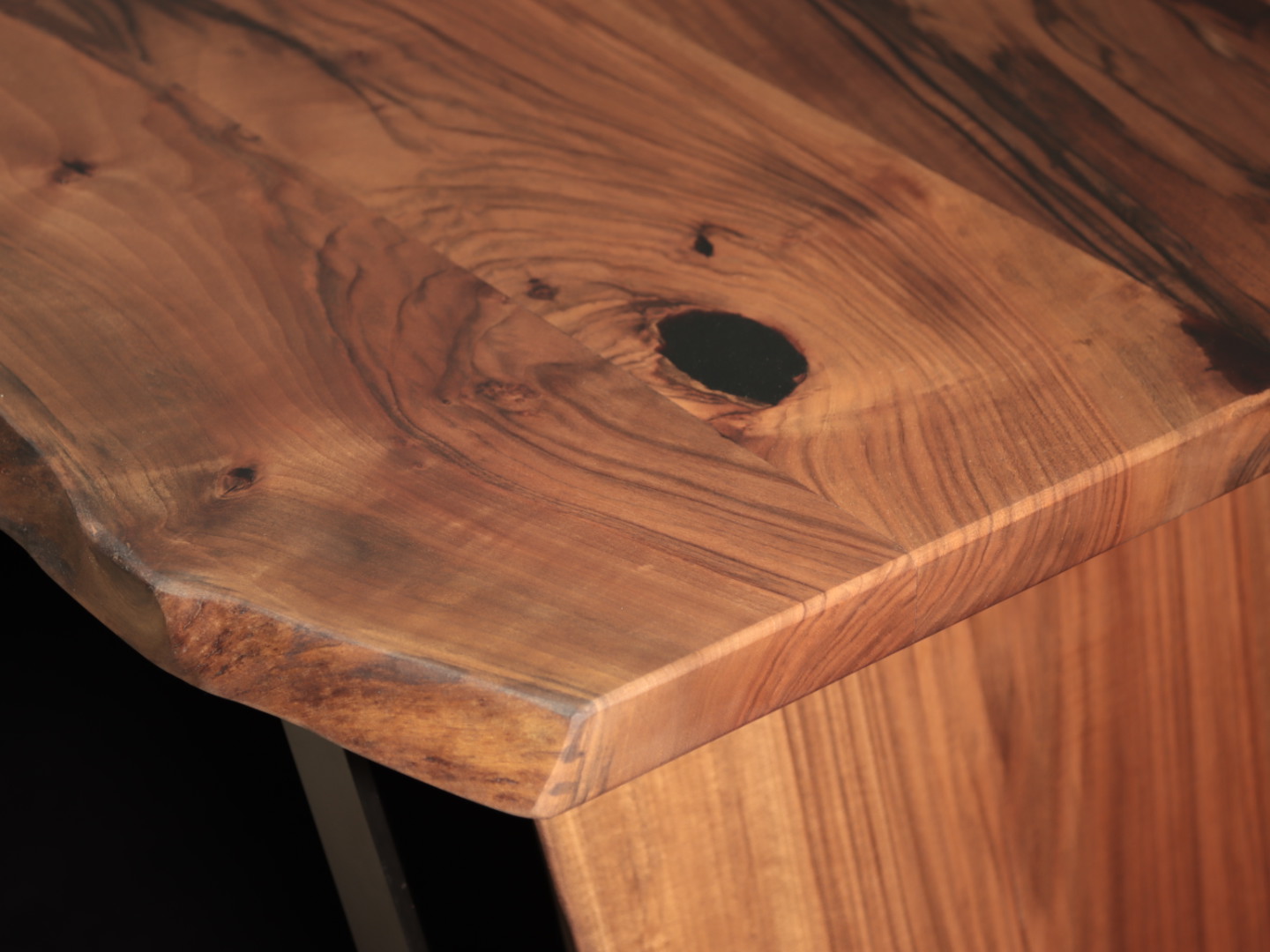 walnut top for pigreco table by garco design